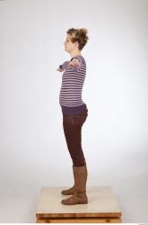 Whole Body Woman T poses Casual Average Studio photo references